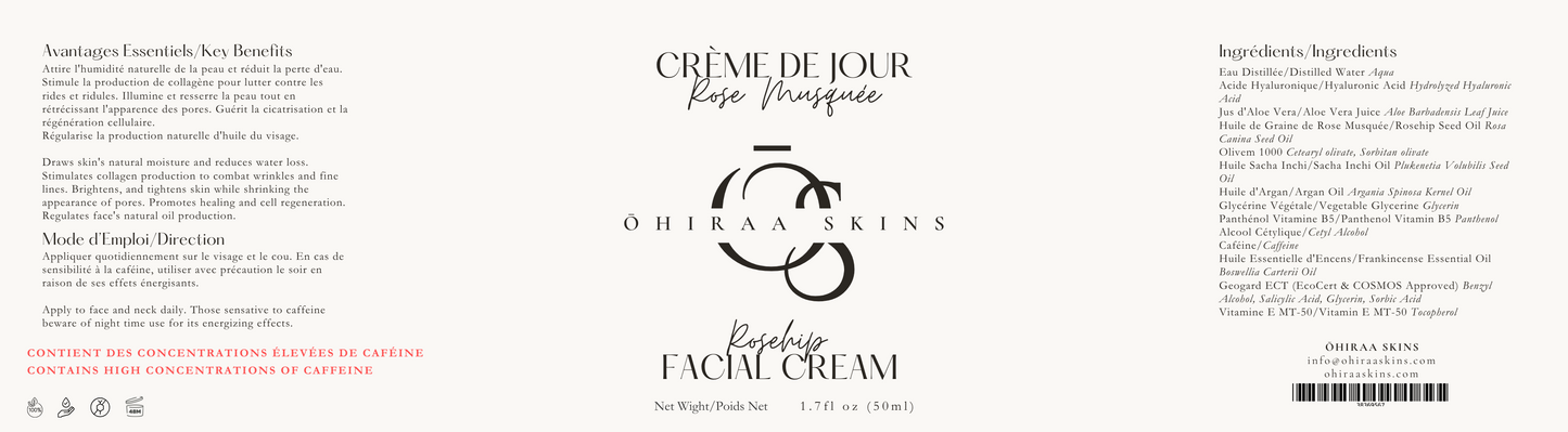 Crème visage à la rose musquée