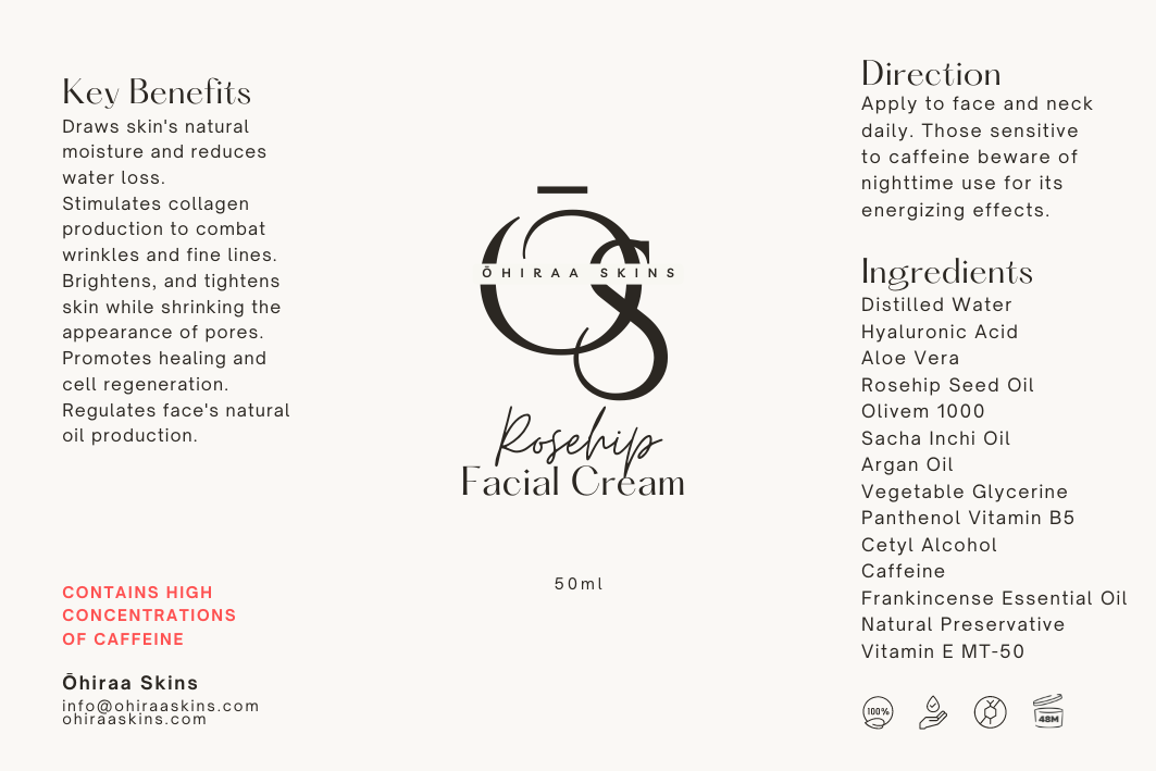 Rosehip Facial Cream - Ōhiraa Skins